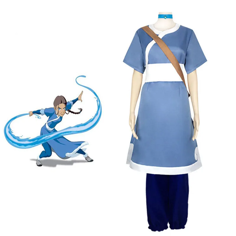 Anime Jelmez Avatar: Az Utolsó Léghajlító Aang Cosplay Teljes Felszerelés Katara Ruhák Zuko Herceg Jelmez Halloween Party Ruha 4