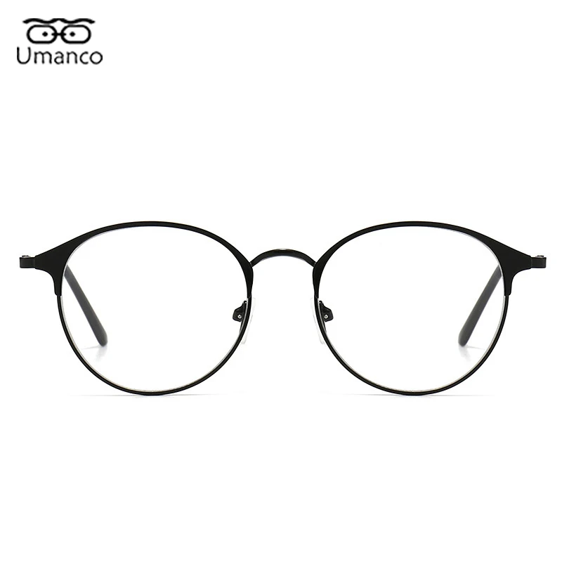 Umanco Vintage Ultrakönnyű Rövidlátás Szemüveg Nők, Férfiak, Kerek Fém Keret a Hallgatók Számítógépes Szemüveg Dioptria -0,5--4.0 4