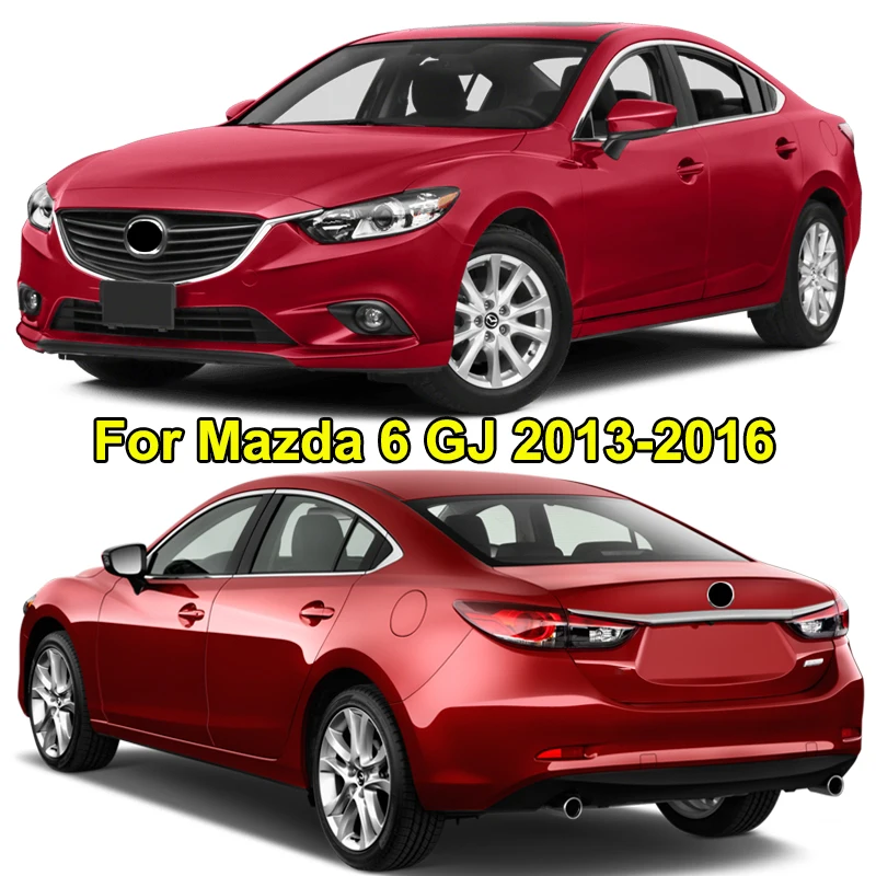 AX Alkalmas Mazda 6 M6 Atenza 2014-2016 Chrome Belső Kormánykerék Panel Fedél Berendezés Belső Díszítés Fröccsöntés Jelvény Betét 2db 5