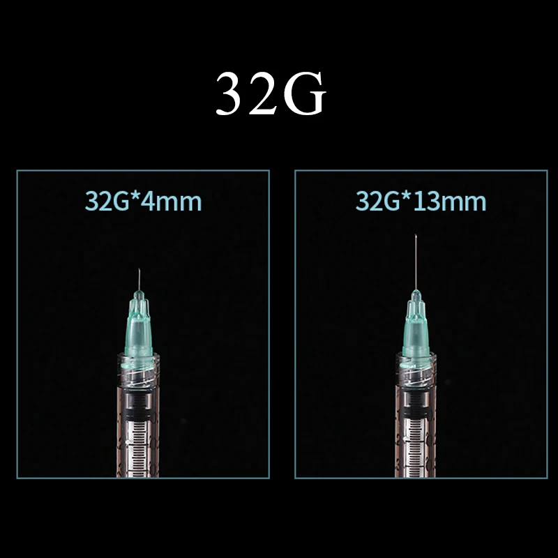32G tű Átszúrta Átlátszó Injekciót ragasztó Tiszta Tipp Kap A Gyógyszeripari injekciós tű 32G 4mm 13mm 5