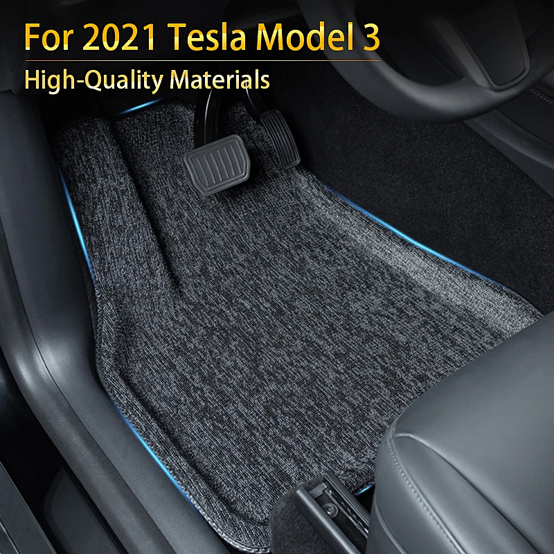A Tesla Modell 3 Modell Y 2021 Szőnyeg Illik Végső Minden Időjárási Vízálló 3D csúszásmentes Belső Szőnyeg Bal / Jobb oldali Meghajtó 5
