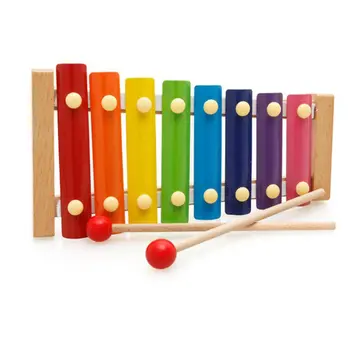 Xilofon Játék Montessori Oktatási Játék Fa-Nyolc Megjegyzések Keret Stílusa, Xilofon Gyerekek A Gyerekek Zenei Vicces Játékok